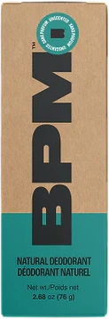 BPM natural deodorant Unscented packaging on a white background