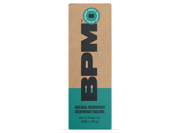 BPM Unscented natural deodorant packaging