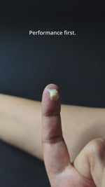 Video showing pea-sized amount of BPM natural deodorant being applied and absorbed into skin